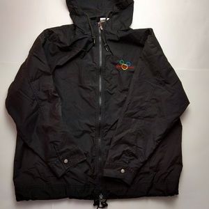 Walt Disney World Black Hooded Windbreaker Medium